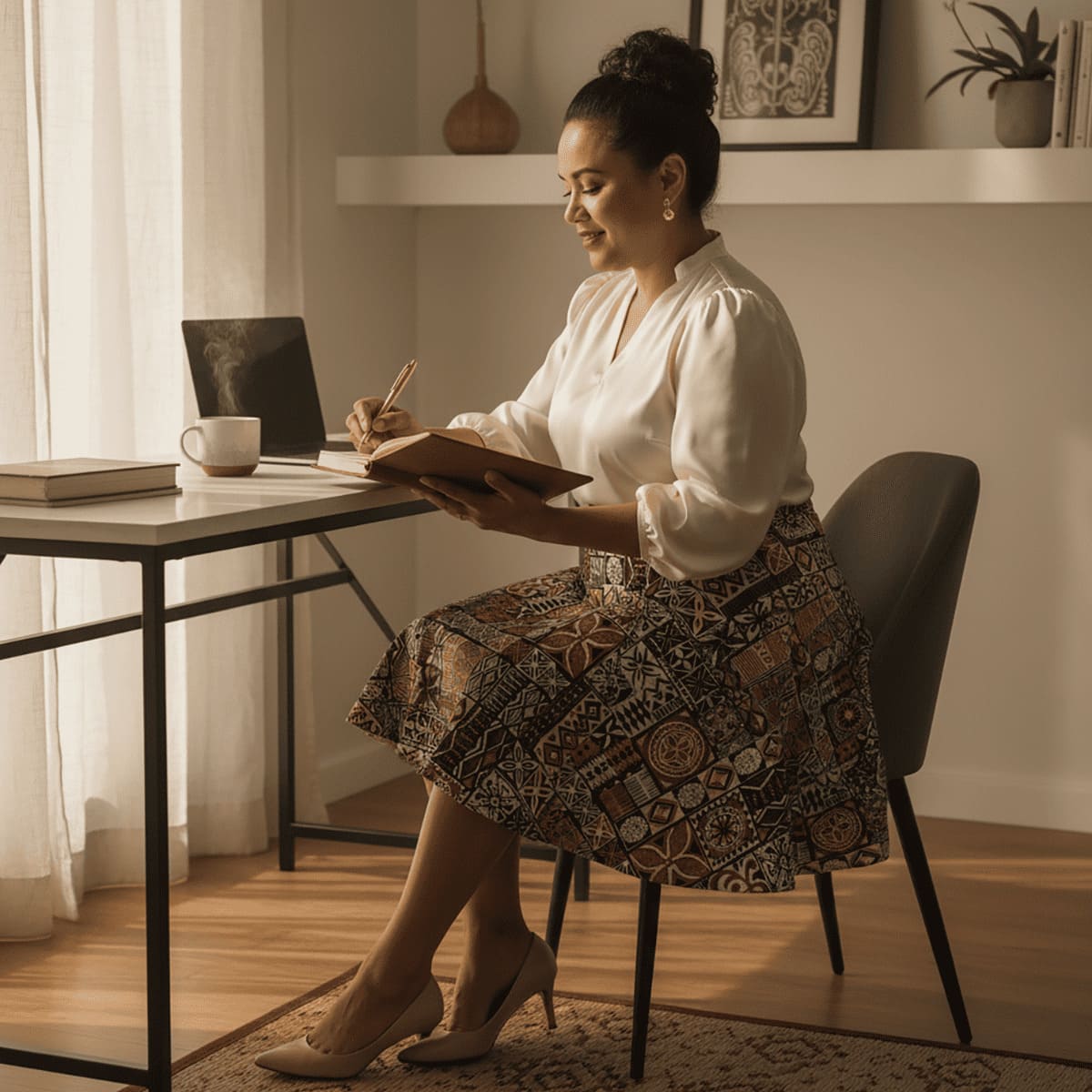 Women's Elei Print Skater Skirt - AU/NZ/USA - The Koko Samoa