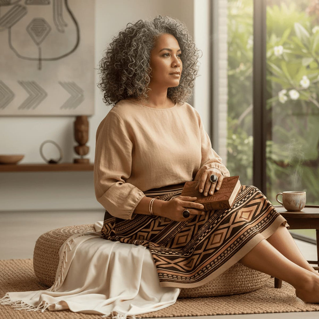 Women's skater skirt by MWW on Demand, in Siapo design, featuring a stylish, flared silhouette perfect for casual and dressy wear.