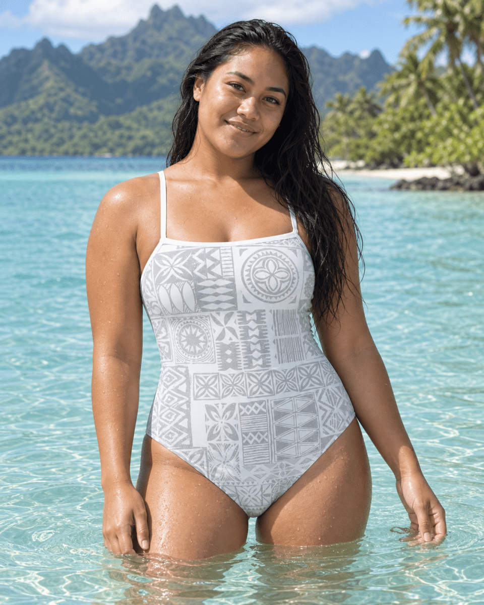 One-Piece Swimsuit - White Sunday - The Koko Samoa