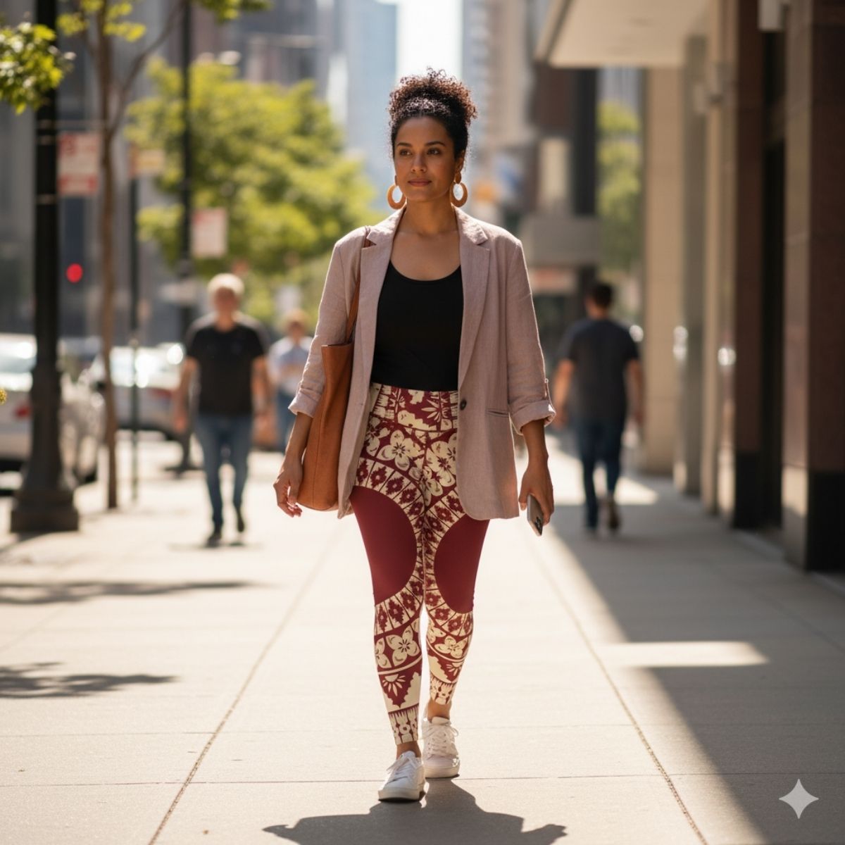 PasifikaOne Mid - Rise Leggings - Fiji Red - AU/NZ/USA - The Koko Samoa