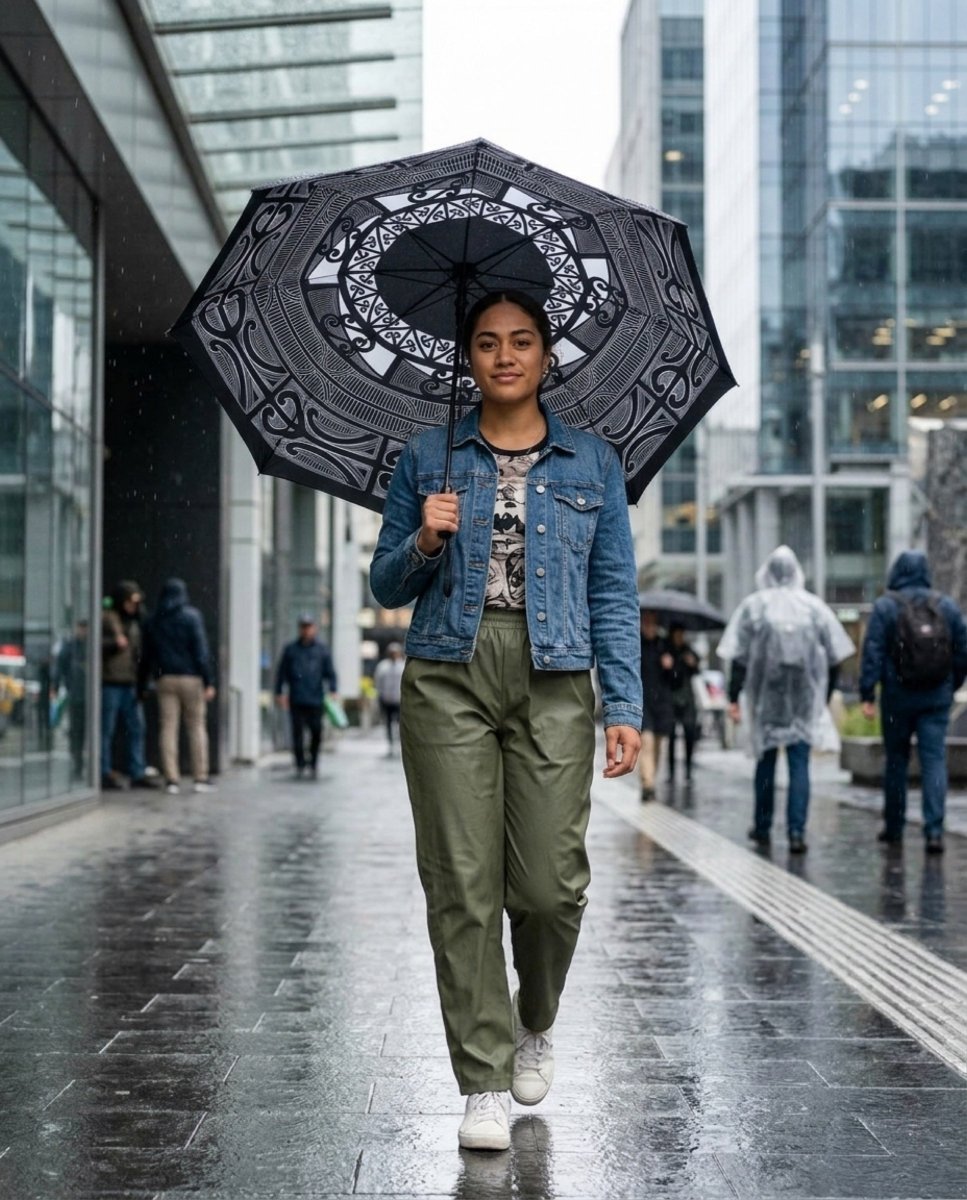 PasifikaOne Umbrella - 48"/122cm - Māori - AU/NZ - The Koko Samoa