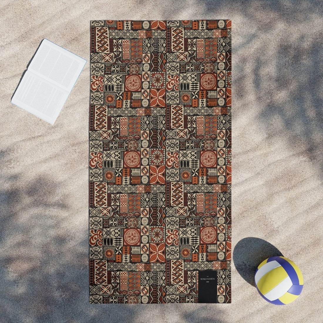 TerryBack™ Boho Towels by Prima Printing, face towel with colorful Elei pattern, 46x69 cm, ideal for home decor in AU/NZ.