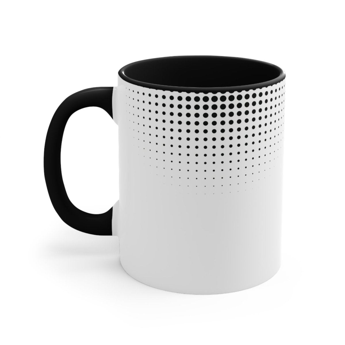 LimaLuxe™ 325ml Taupou mug by Prima Printing showing a black ceramic mug with a taupou design, perfect for coffee or tea.