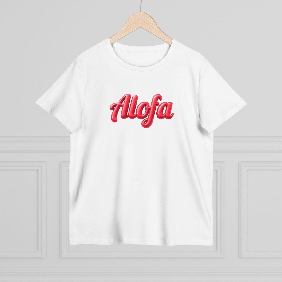 Black unisex Soft Women's Maple Tee by Alofa, featuring a comfortable, casual fit and soft fabric.