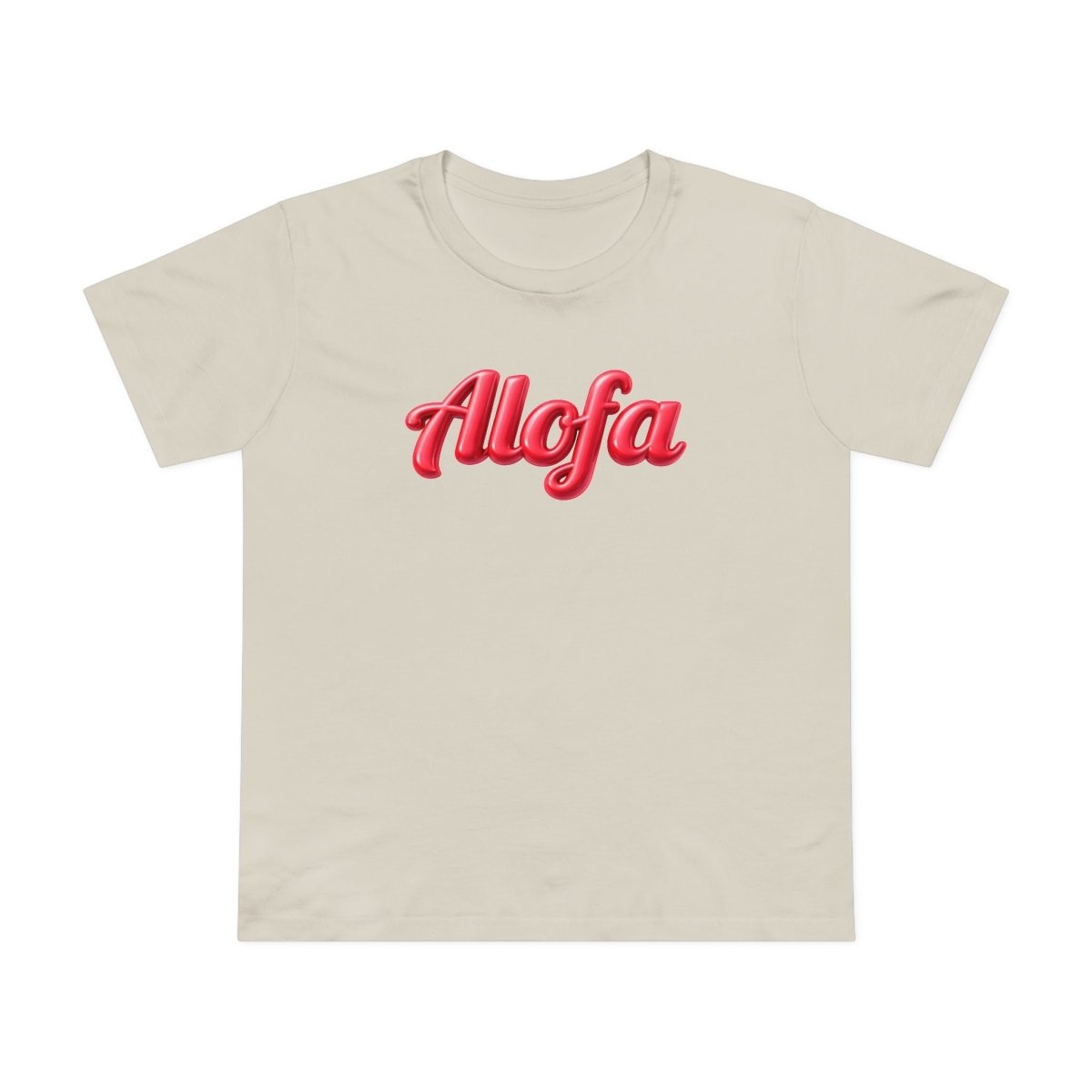 Black women's Soft Maple Tee by Alofa, shown on a unisex soft T-shirt in XS size.