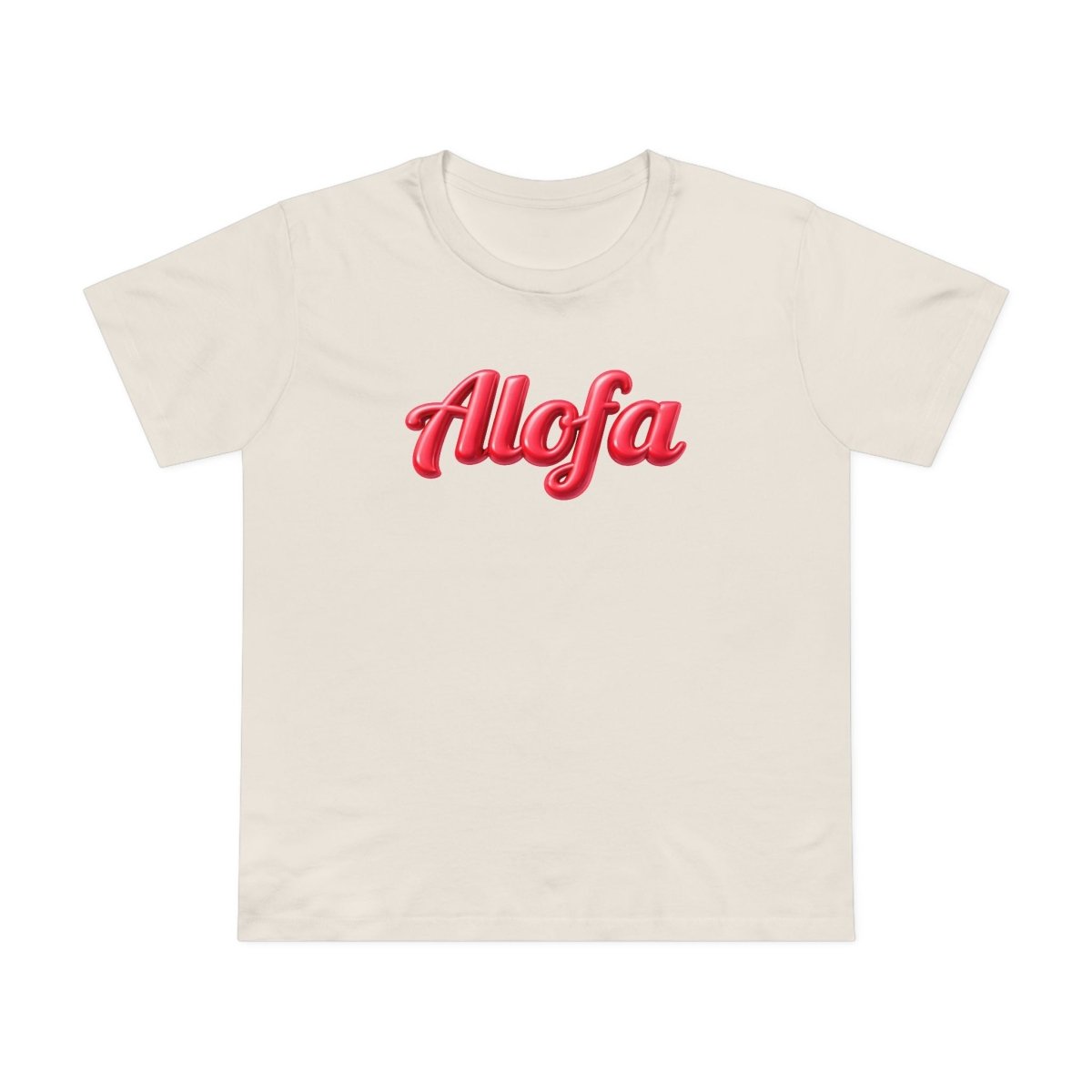 Black unisex Soft Women's Maple Tee by Alofa, featuring a comfortable fit and natural fabric, ideal for casual wear.