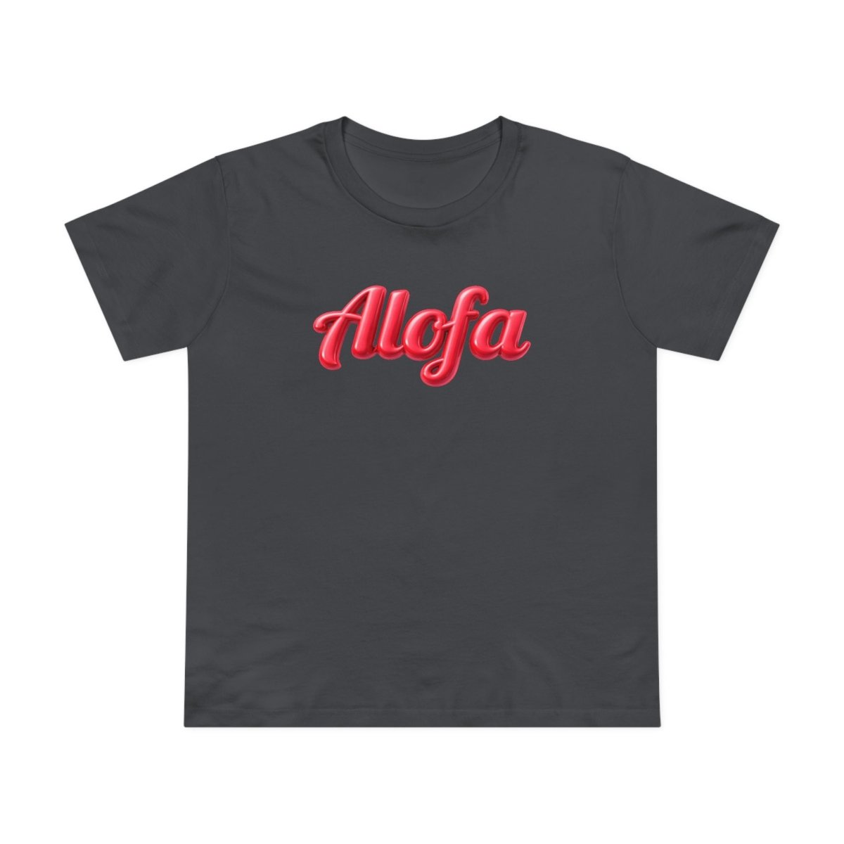 Unisex black Soft Women's Maple Tee by Alofa, featuring a comfortable fit and minimalist design, showcased on a plain background.