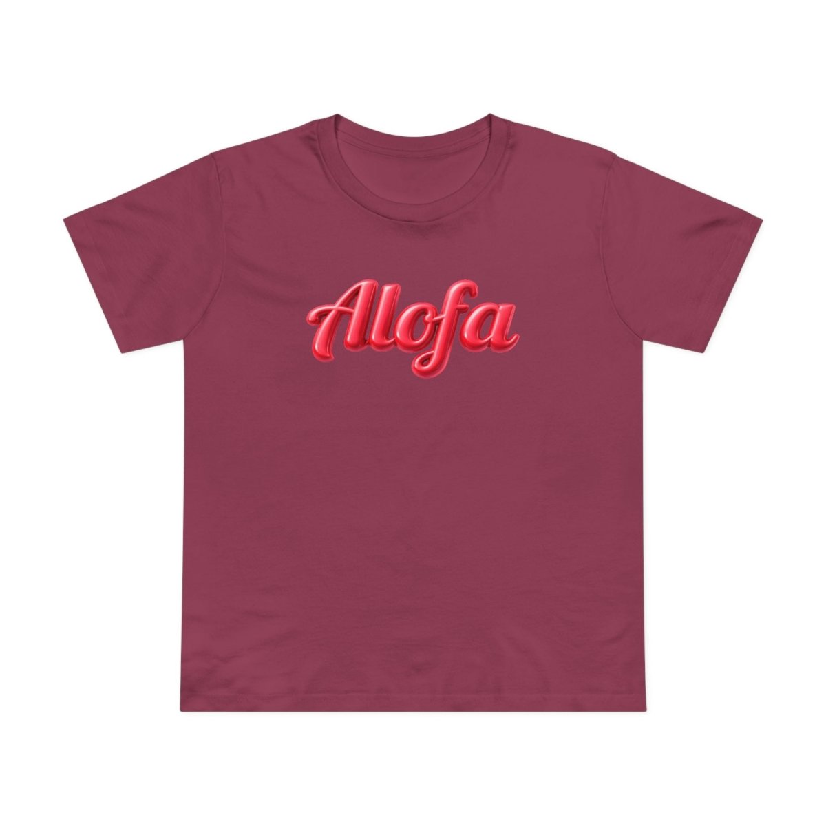 Unisex soft black Maple Tee for women by Alofa, featuring a comfortable fit and simple design, ideal for casual wear.