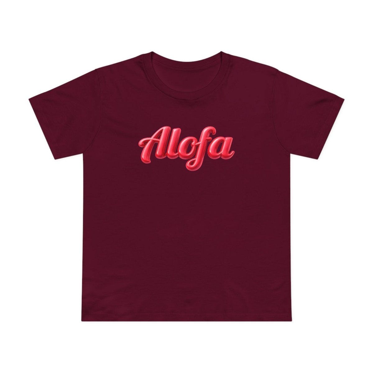 Black unisex Soft Women's Maple Tee by Alofa, made from soft fabric, featuring a relaxed fit and simple maple leaf design.