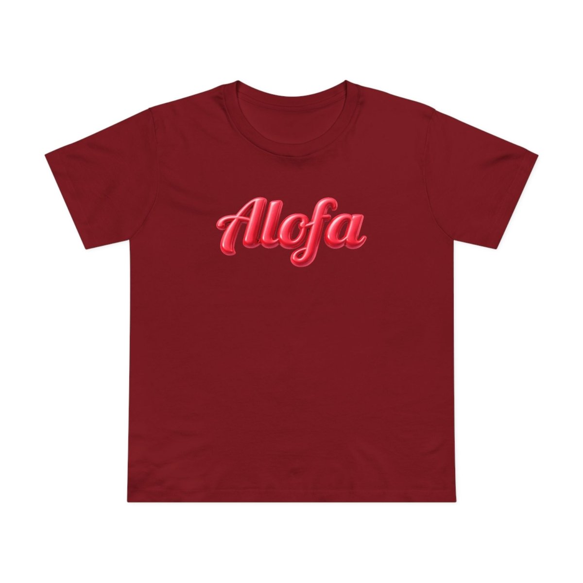Black unisex Soft Women's Maple Tee by Alofa, featuring a comfortable fit and minimalist design, ideal for casual wear.