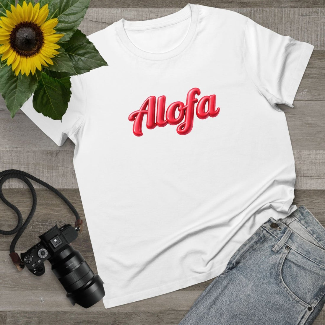 Black unisex Soft Women's Maple Tee by Alofa featuring a relaxed fit and soft fabric, ideal for casual wear.