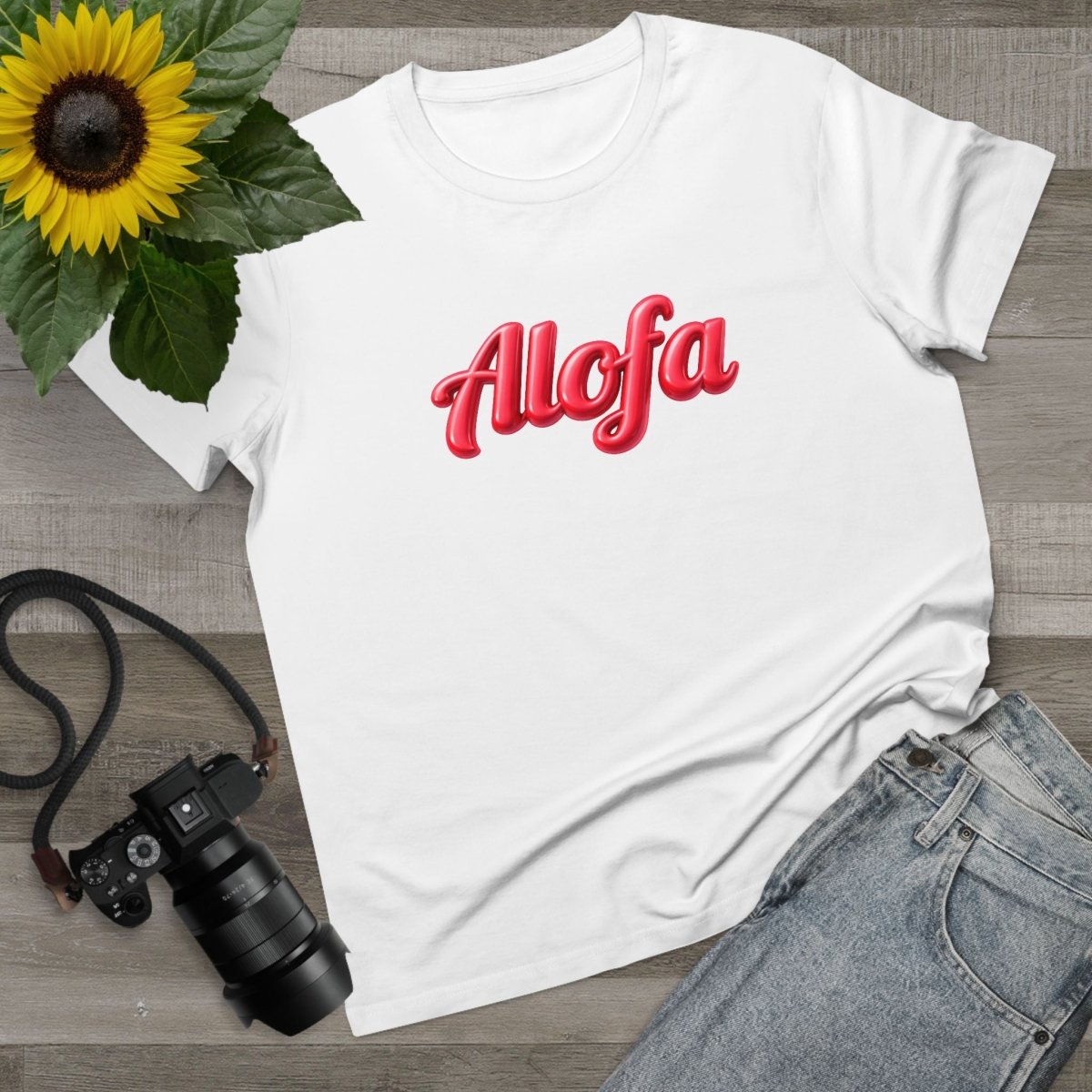 Black unisex Soft Women's Maple Tee by Alofa featuring a relaxed fit and soft fabric, ideal for casual wear.