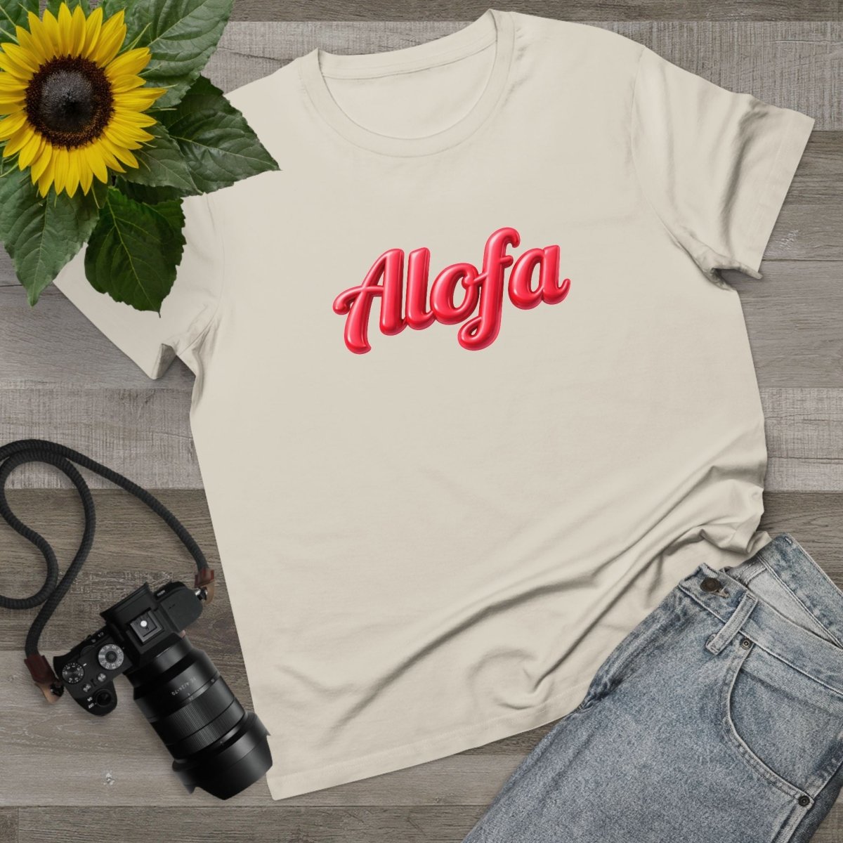 Black unisex Soft Women's Maple Tee by Alofa, featuring a comfortable fit and simple design, ideal for casual wear.