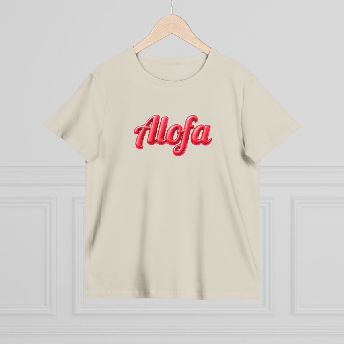 Black unisex soft Maple Tee by Alofa, featuring a comfortable fit and minimalist design, ideal for casual wear.