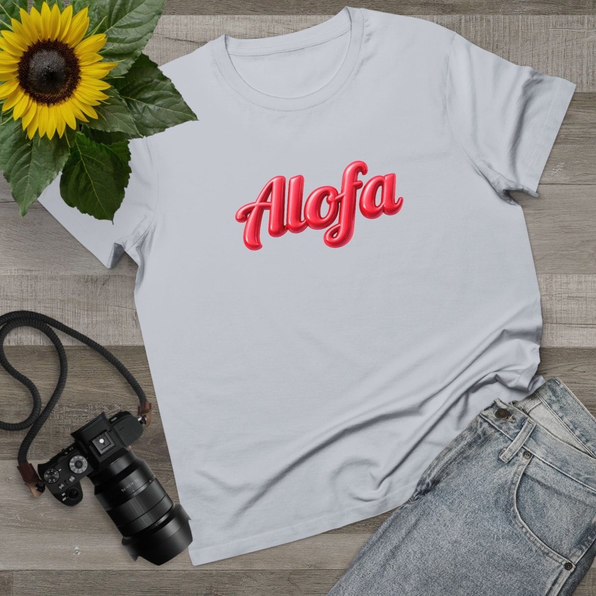 Black Soft Women's Maple Tee by Alofa, unisex soft cotton T-shirt with maple leaf design, from The Print Bar.