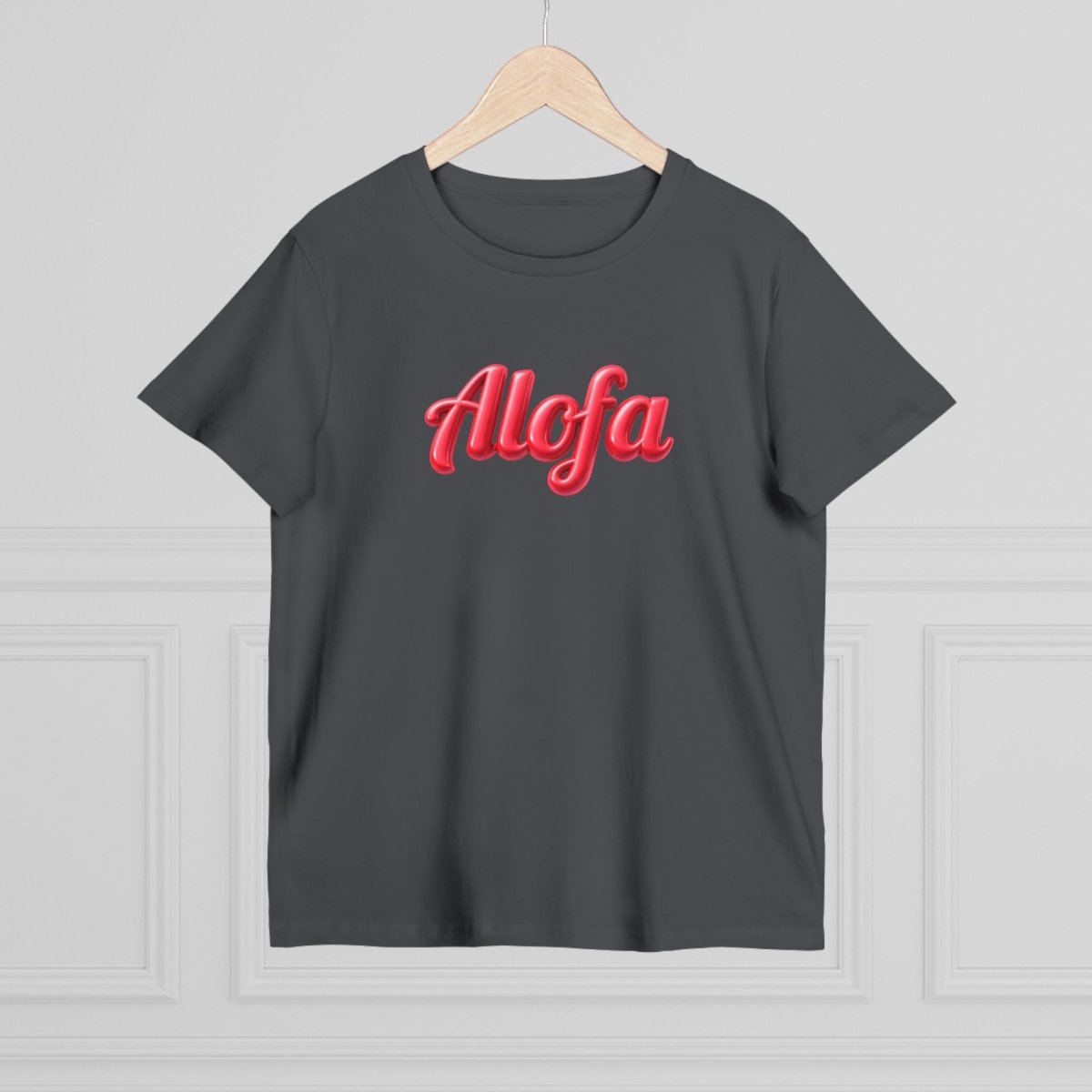 Black unisex Soft Women's Maple Tee by Alofa, featuring a comfortable fit and casual style, perfect for everyday wear.