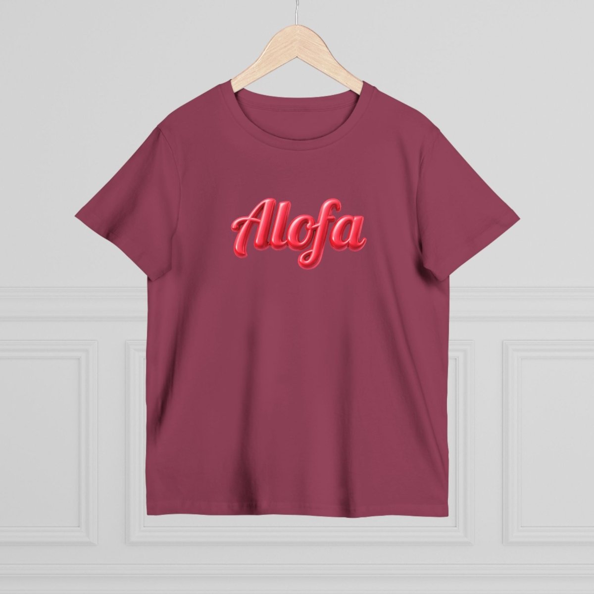 Black women's Soft Maple Tee by Alofa, unisex casual t-shirt with soft fabric, designed for comfort and versatile style.