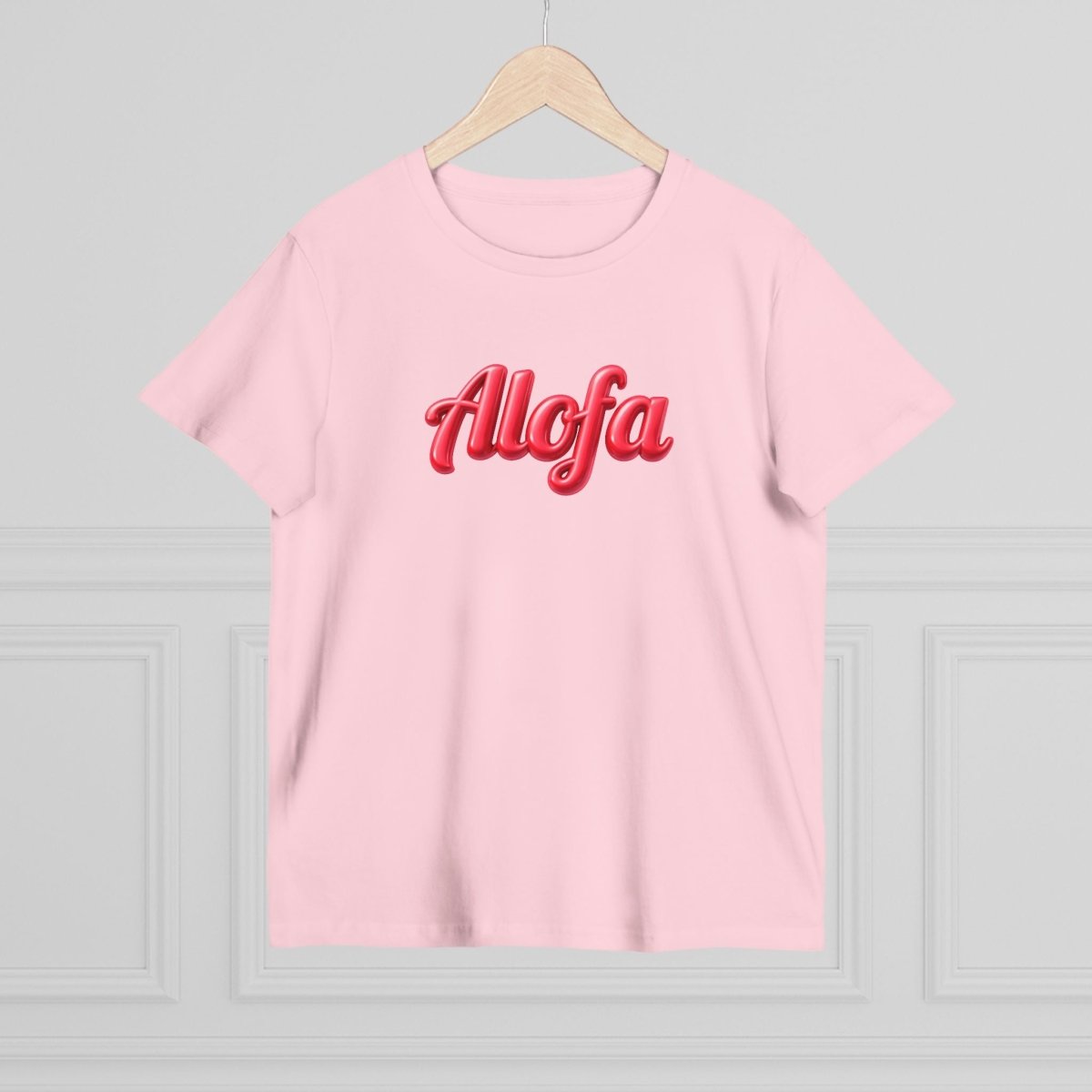 Black unisex Soft Women's Maple Tee by Alofa from The Print Bar, featuring a comfortable fit and minimalist maple design.
