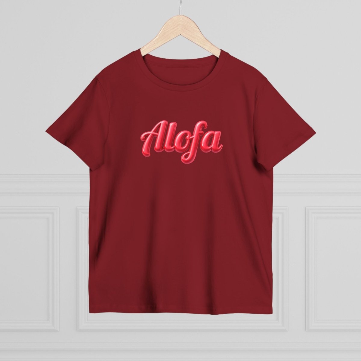 Black unisex Soft Women's Maple Tee by Alofa, featuring a comfortable fit and soft fabric from The Print Bar.