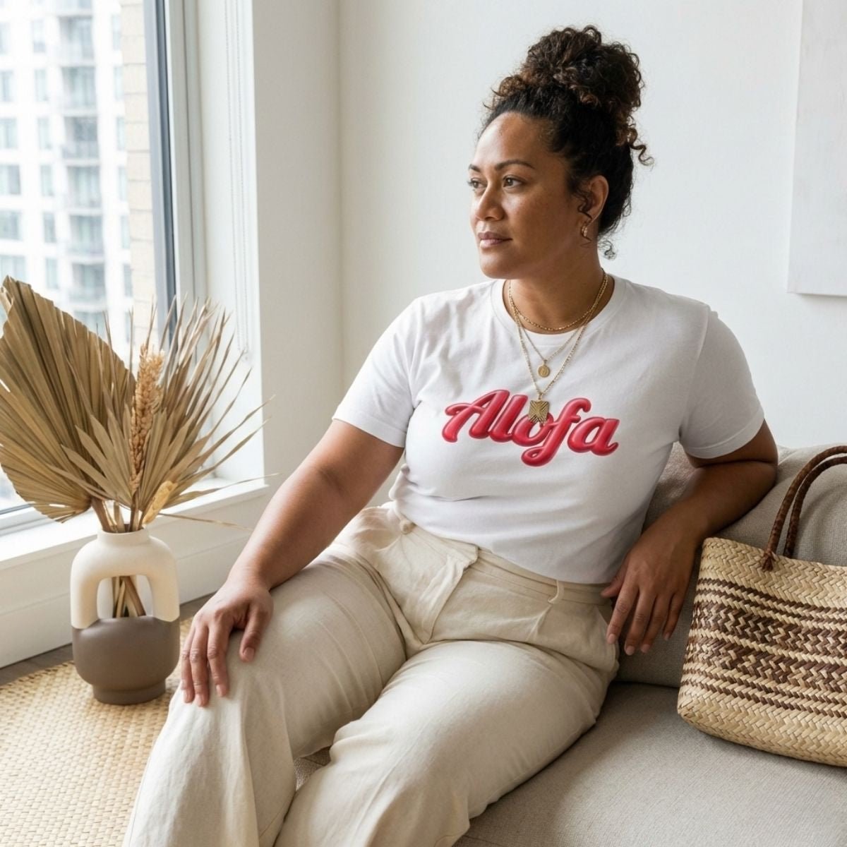 Black unisex Soft Maple Tee by Alofa, featuring a comfortable fit for women and men.