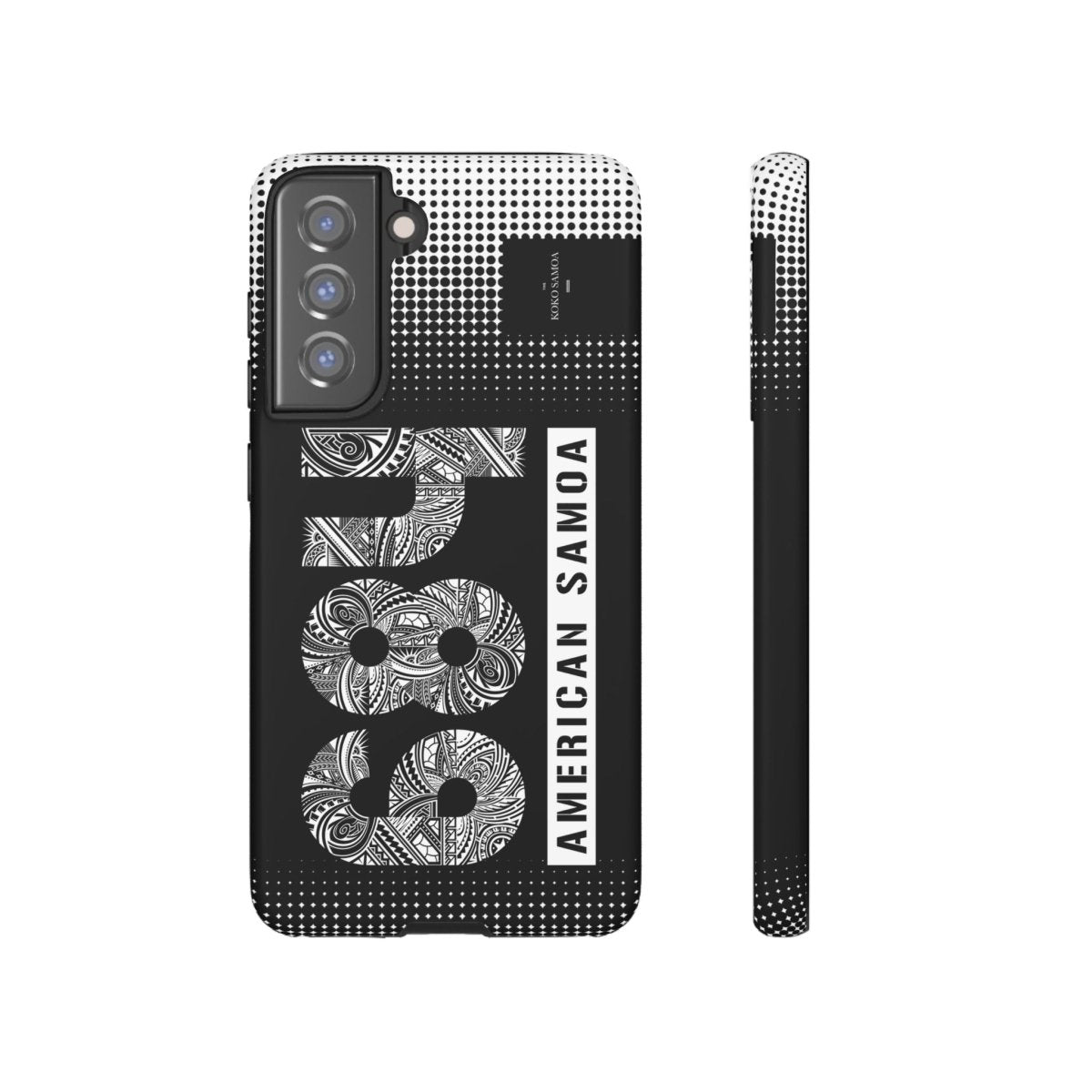 Samsung Tough Phone Case with Samoa-inspired design, durable protective cover for Galaxy phones by Printify