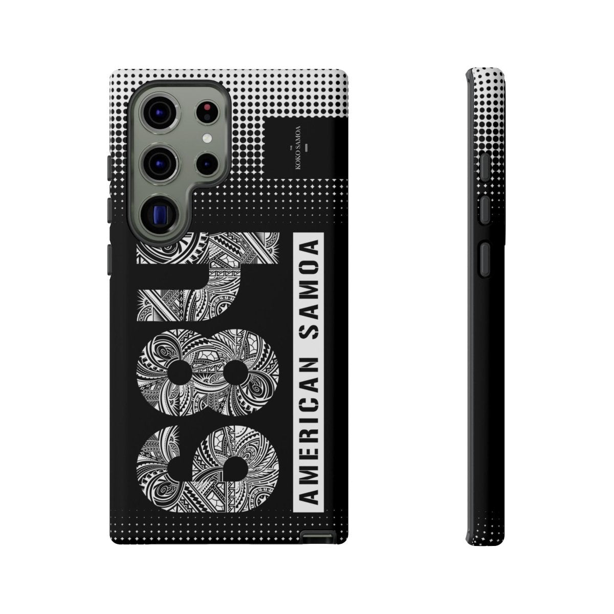 Samsung Tough Phone Case with Koko Samoa design, durable phone protection for AU, NZ, and US models by Printify