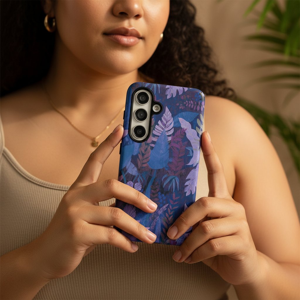 Tough Phone Case - Lavender Palms - AU/NZ/USA