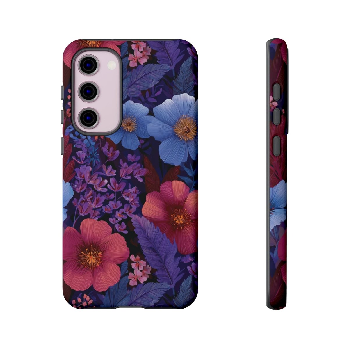 Samsung Tough Phone Case with Lavender Tropics design, featuring vibrant tropical patterns on durable protective cover.