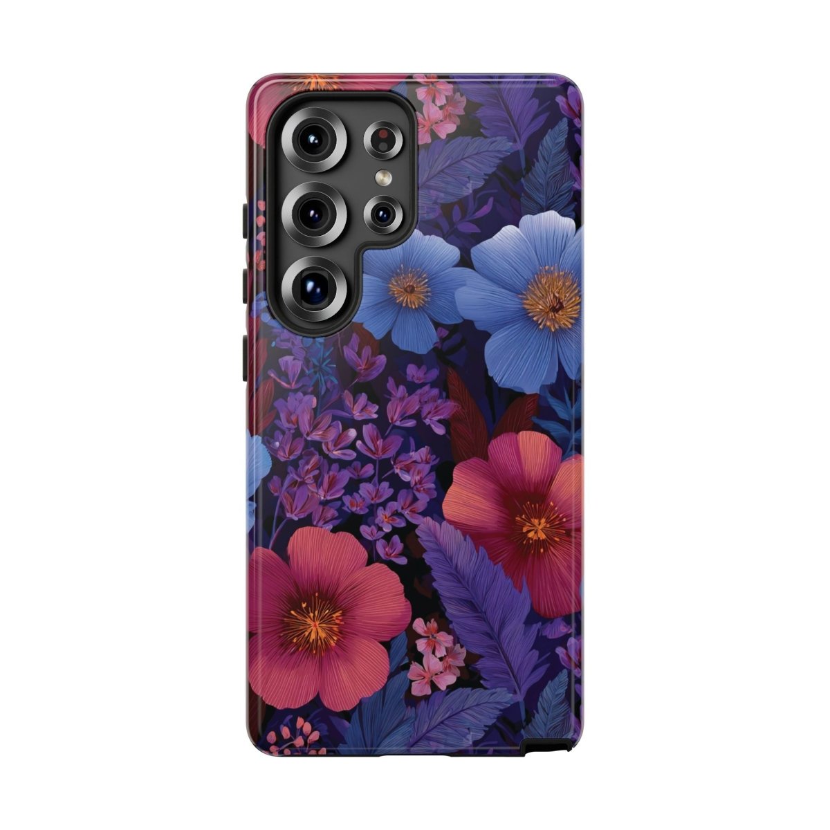 Samsung Tough Phone Case with Lavender Tropics design, durable protective cover for Samsung smartphones, by Printify.