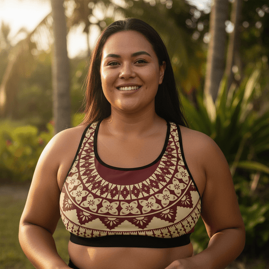 Seamless Sports Bra - Fiji Red - AU/NZ/USA - The Koko Samoa