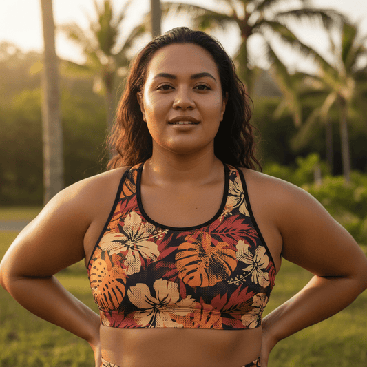 Seamless Sports Bra - Lalomanu Ember - AU/NZ/USA - The Koko Samoa