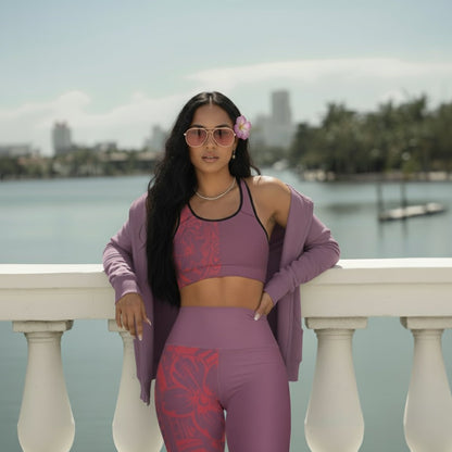 Seamless Sports Bra - Winterberry Red - AU/NZ/USA - The Koko Samoa