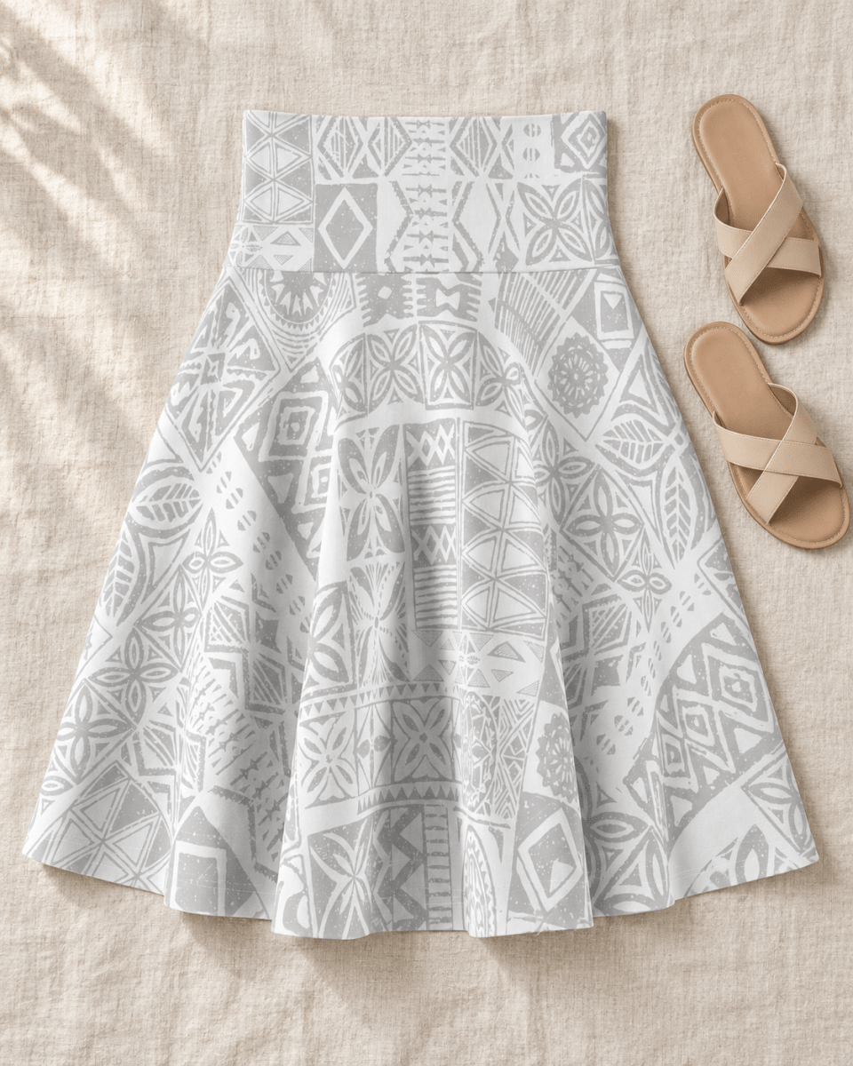 Skater Skirt - White Sunday - The Koko Samoa