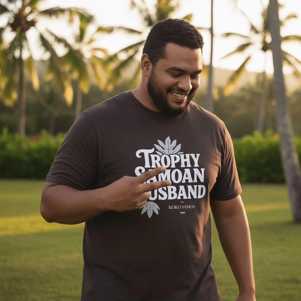 Soft Men's Tee - Trophy Samoan Husband - AU/NZ/USA - The Koko Samoa