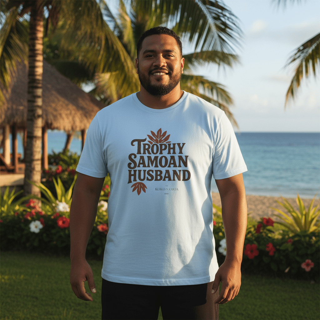 Soft Men's Tee - Trophy Samoan Husband - AU/NZ/USA - The Koko Samoa