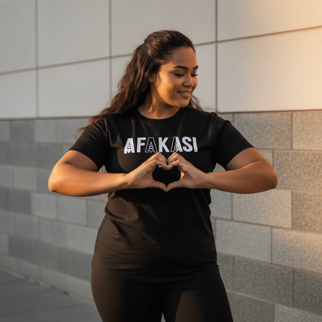 Soft unisex T-shirt featuring Afakasi, showcasing a comfortable fit and vibrant print on the front.