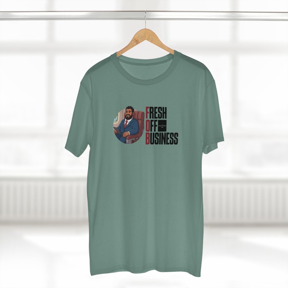 Soft unisex T-shirt from The Print Bar featuring a "Fresh Off Business" design, in casual style for AU/NZ customers.