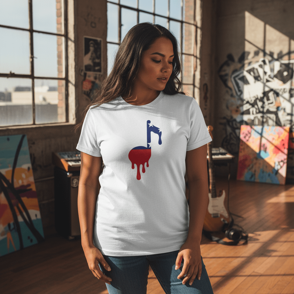 Soft unisex T-shirt featuring Samoan note design from Monster Digital, showcasing a comfortable fabric and vibrant print.