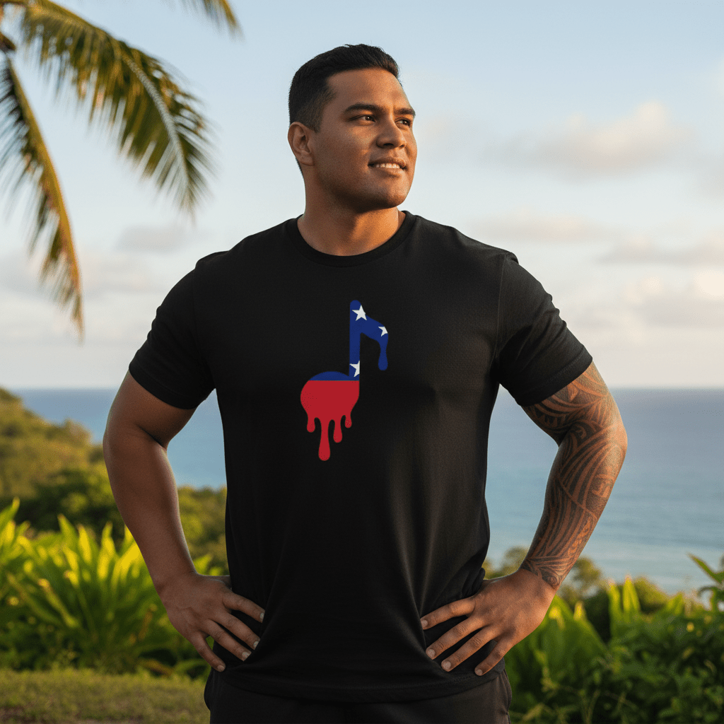 Unisex soft tee by Monster Digital featuring Samoan Note design, casual fit, in soft fabric, ideal for everyday wear.