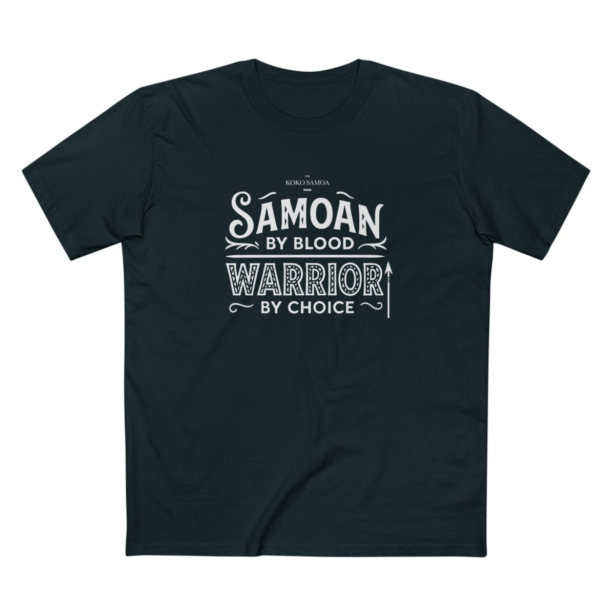 Soft unisex T-shirt by The Print Bar featuring Warrior by Choice design, displayed flat in natural fabric texture.