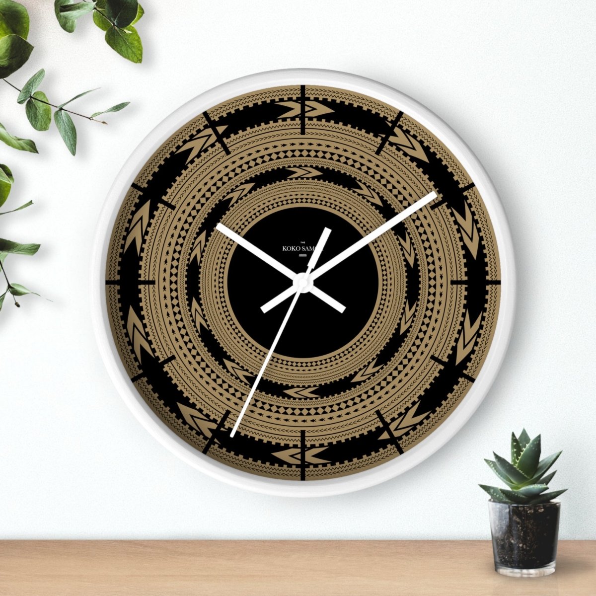 Black 10-inch wall clock with a sleek spoke design, suitable for home decor in AU, NZ, and US styles.