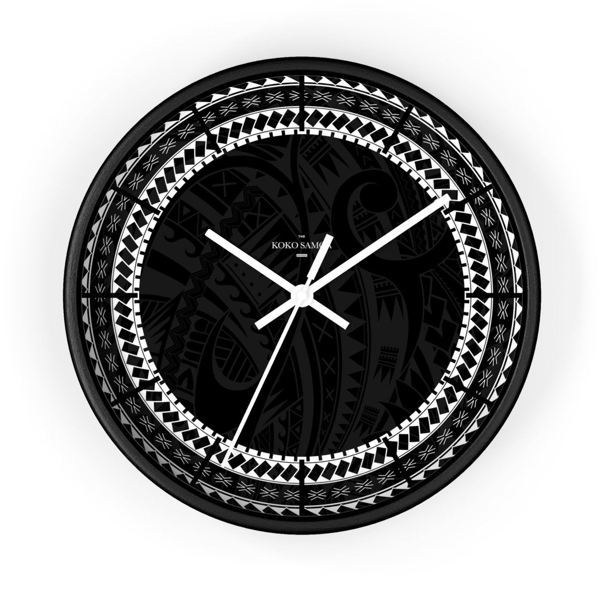 Black Warrior wall clock, 10-inch home decor with a modern design, suitable for AU, NZ, and US settings.