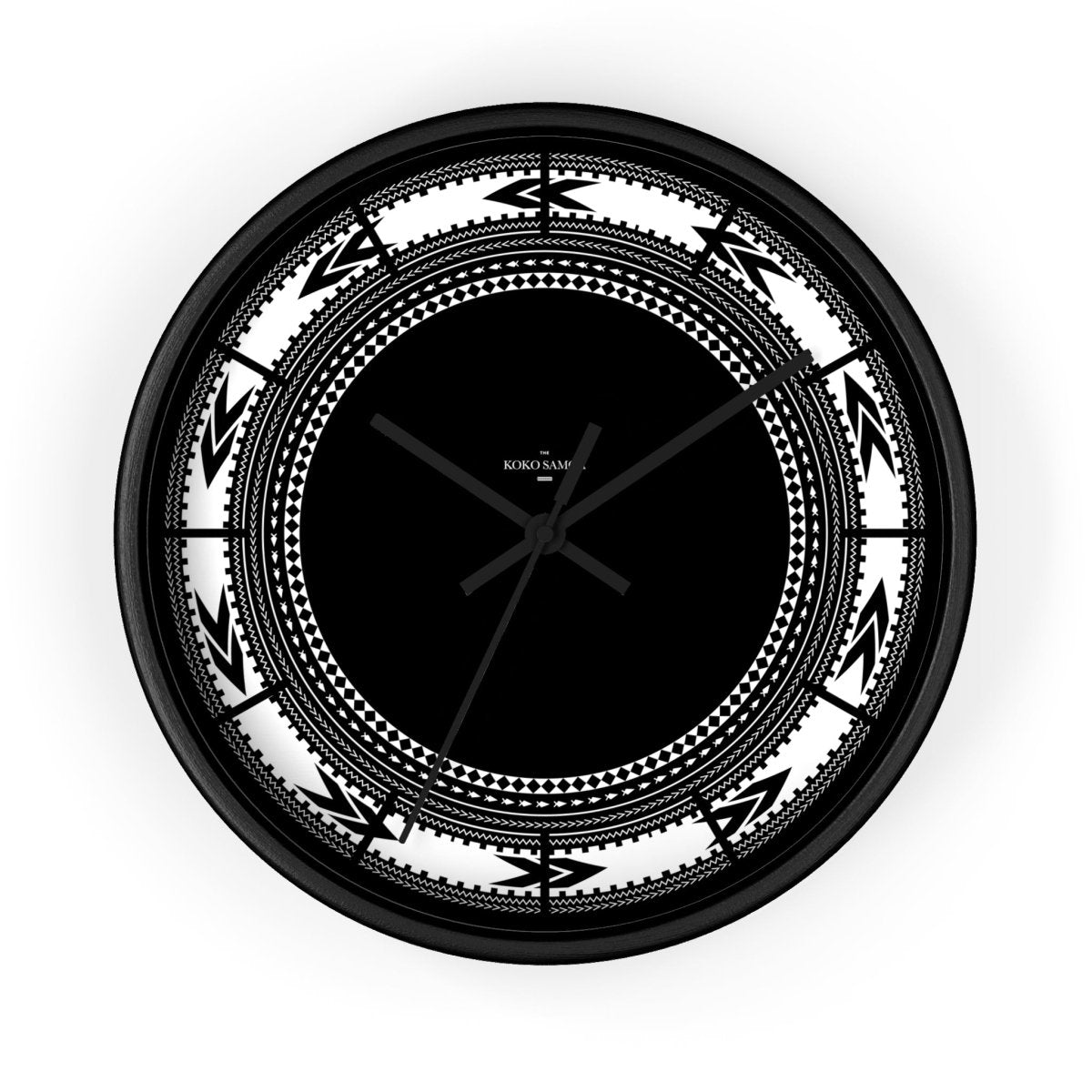 White Pe'a 10-inch wall clock with black hands and base, ideal for home decor in AU, NZ, and US.