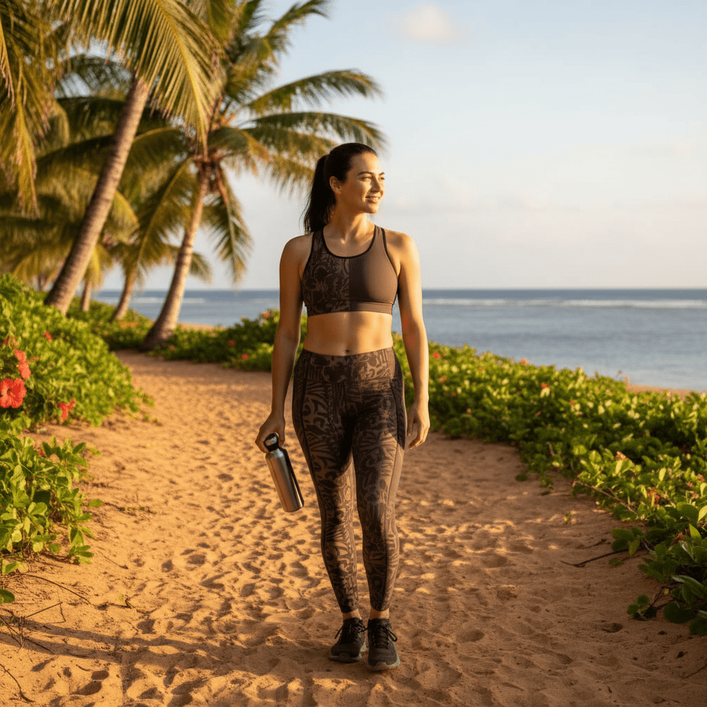 FYBY Bloom Mocha Mousse sports bra in a soft mocha color with adjustable straps and a supportive fit.