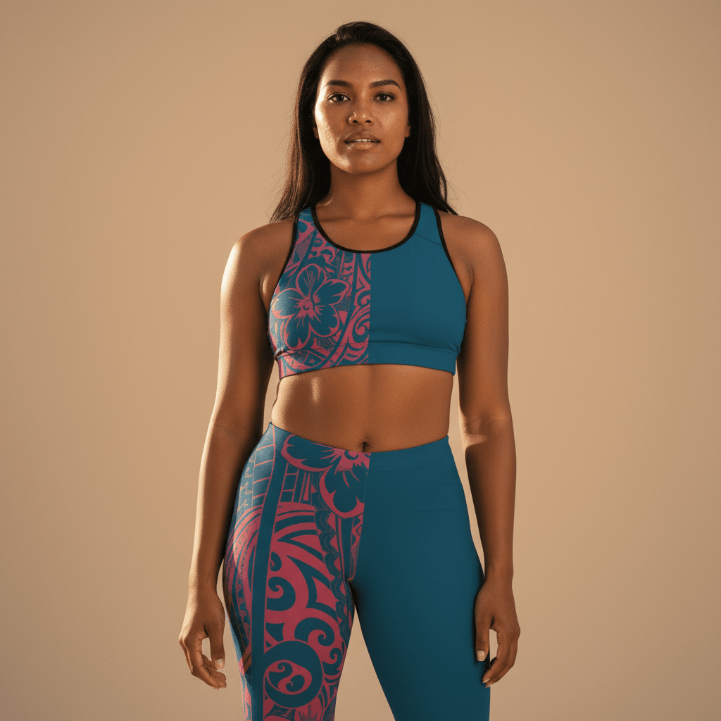 FYBY Bloom Winterberry Blue sports bra with supportive design, vibrant blue color, suitable for active wear.