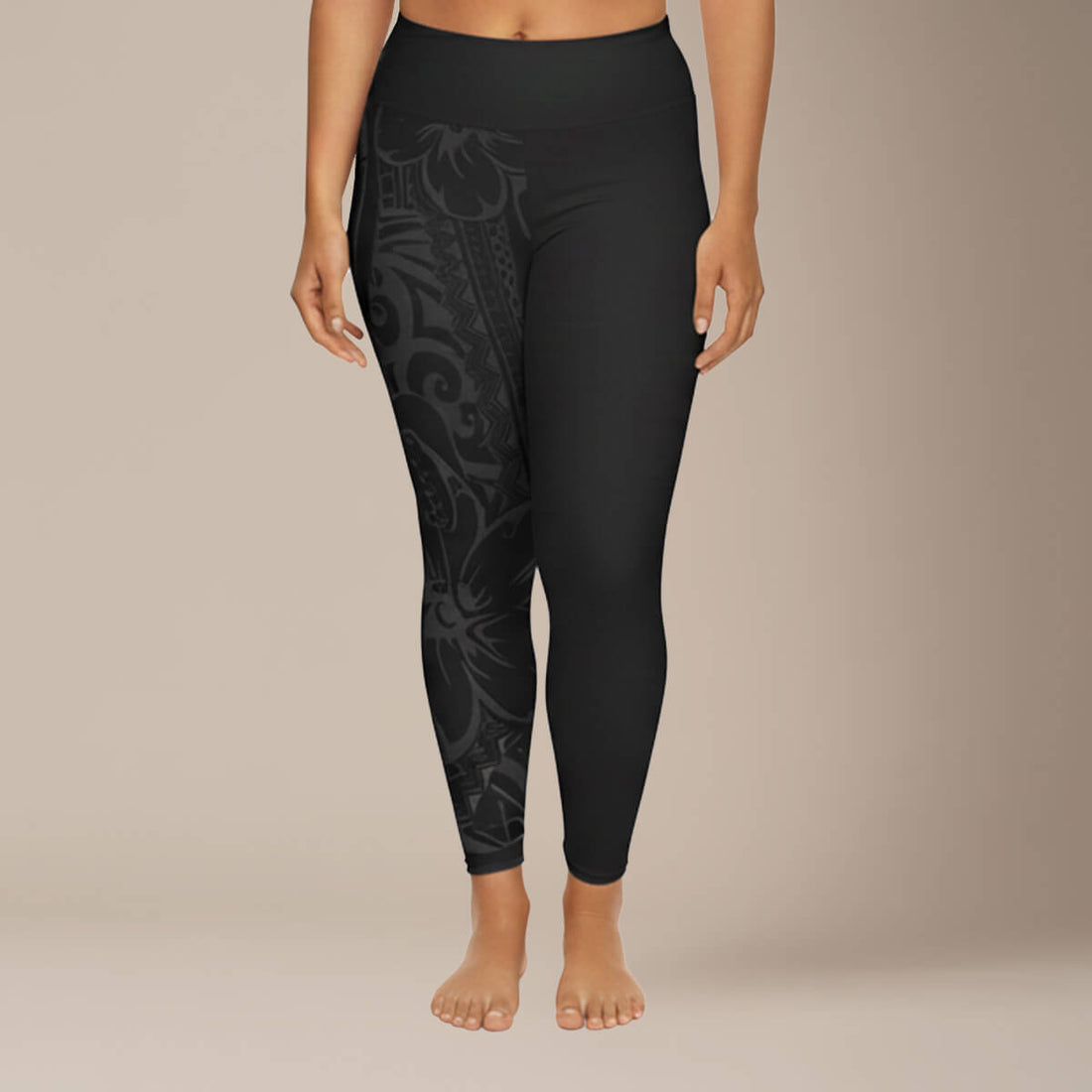 Subliminator plus size 2XL to 6XL leggings in Bloom Dark pattern, featuring vibrant floral design and comfortable fit.