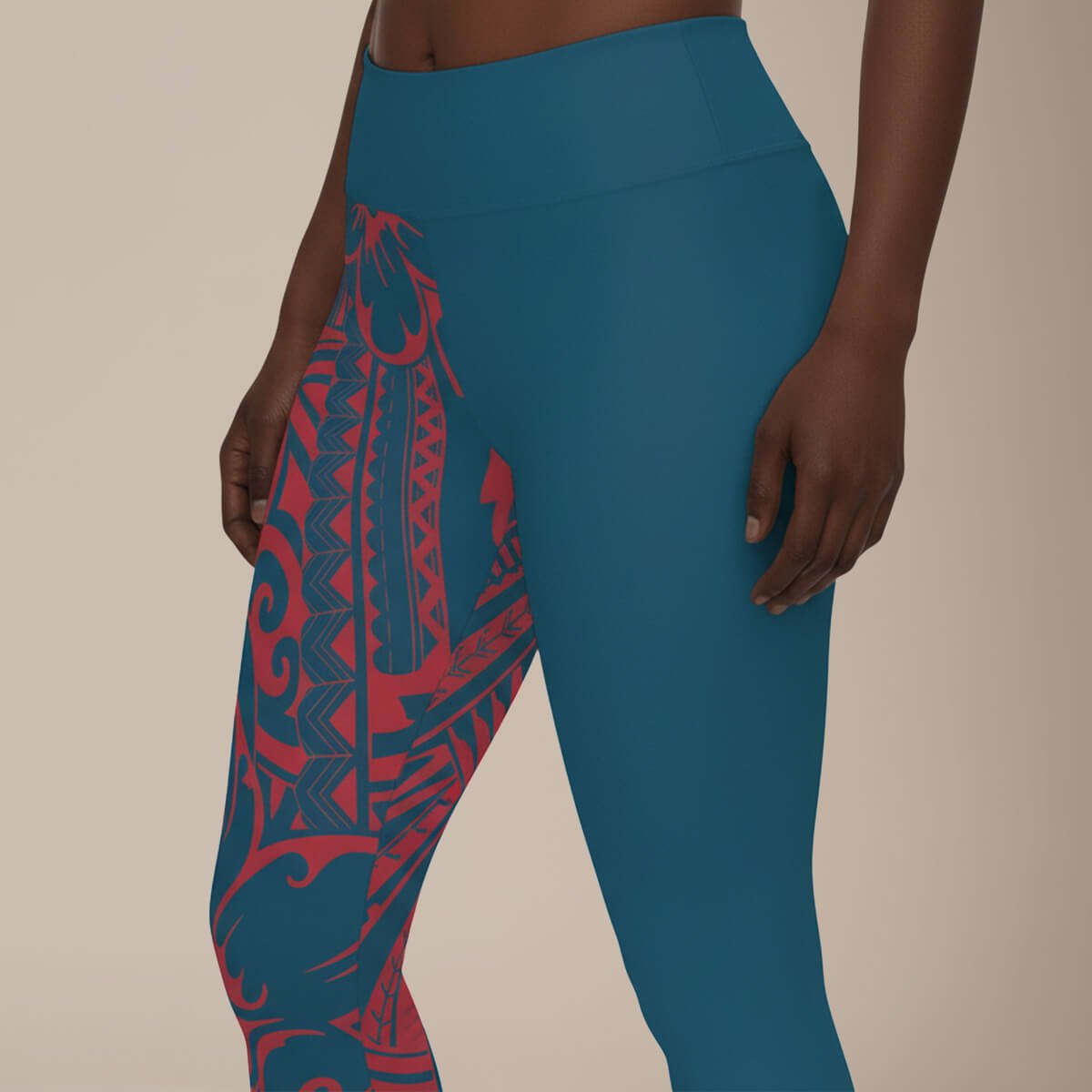 Plus size Subliminator Bloom Winterberry Blue leggings in 2XL to 6XL, featuring a vibrant floral pattern and comfortable fit.