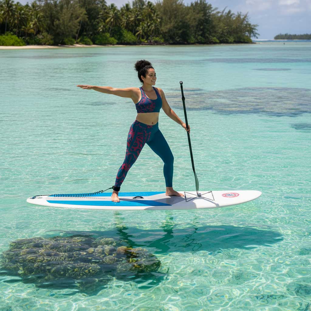 Plus size Subliminator leggings in 2XL to 6XL, Bloom Winterberry Blue design, featuring vibrant floral pattern.