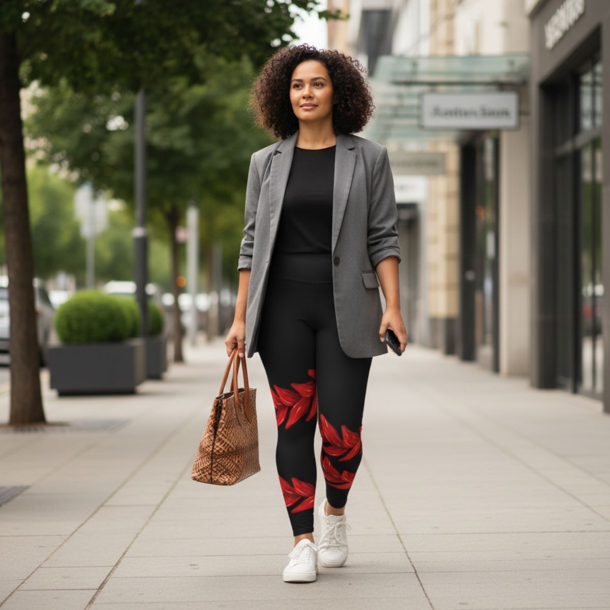 Plus size 2XL to 6XL IslandCurvy Leggings featuring Ula Fala design, designed for AU/NZ sizes.