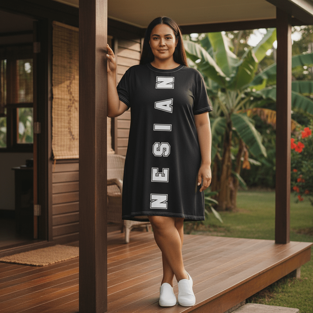 T-Shirt Dress - Nesian Strength - AU/NZ/USA - The Koko Samoa
